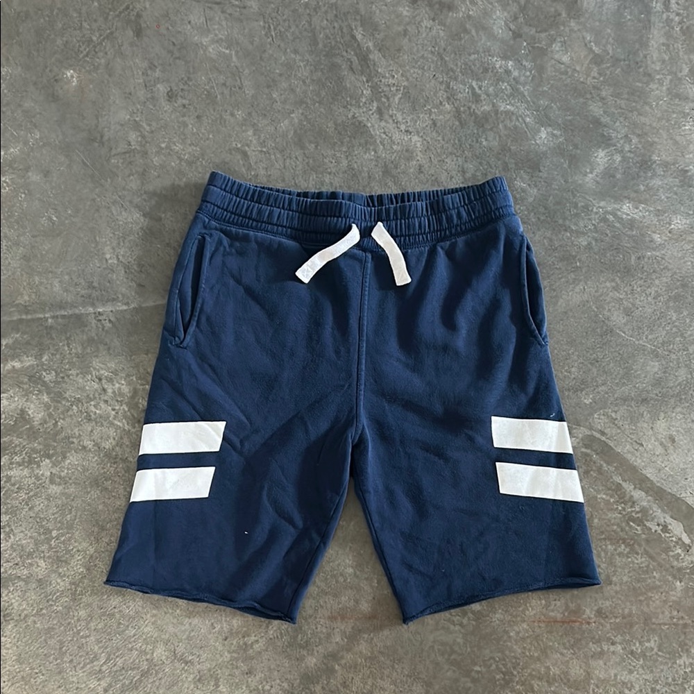 Men's Navy Blue Shorts with White Stripes
